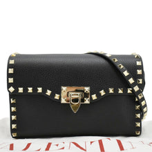 Load image into Gallery viewer, VALENTINO Rockstud Flip Lock Leather Shoulder  front look
