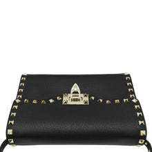 Load image into Gallery viewer, VALENTINO Rockstud Flip Lock Leather Shoulder  top look
