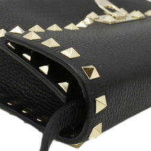 Load image into Gallery viewer, VALENTINO Rockstud Flip Lock Leather Shoulder Bag Black
