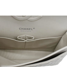 Load image into Gallery viewer, CHANEL Classic Double Flap Medium Quilted Caviar Leather Shoulder Bag White
