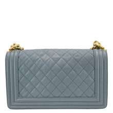 Load image into Gallery viewer, CHANEL Boy Flap Medium Caviar Quilted Leather Shoulder Bag Blue
