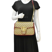 Load image into Gallery viewer, GUCCI GG Marmont Medium Canvas Crossbody Bag Beige 443496
