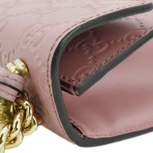 Load image into Gallery viewer, GUCCI Signature Padlock Leather Top Handle Shoulder Bag Pink 409487
