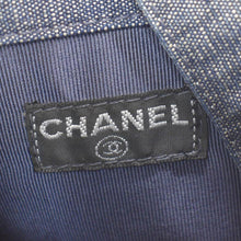 Load image into Gallery viewer, CHANEL Sequin Denim Small Drawstring Bucket Bag Blue
