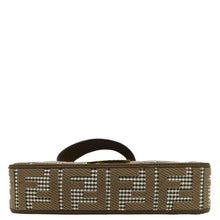 Load image into Gallery viewer, FENDI Houndstooth Baguette Zucca Wool Medium Shoulder Bag Olive
