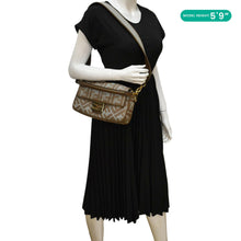 Load image into Gallery viewer, FENDI Houndstooth Baguette Zucca Wool Medium Shoulder Bag Olive dummy ,look
