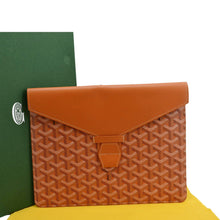 Load image into Gallery viewer, GOYARD Camondo MM Canvas Horizontal Clutch Orange front side
