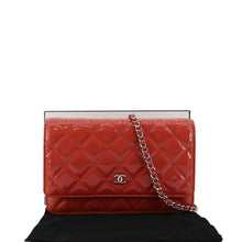 Load image into Gallery viewer, CHANEL WOC Quilted Patent Leather Crossbody Bag Red
