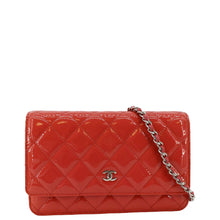 Load image into Gallery viewer, CHANEL WOC Quilted Patent Leather Crossbody Bag Red
