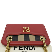 Load image into Gallery viewer, FENDI Karligraphy Pocket Vitello King Nubuck Leather Shoulder Bag Red
