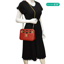 Load image into Gallery viewer, FENDI Karligraphy Pocket Vitello King Nubuck Leather Shoulder Bag Red
