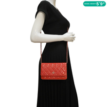 Load image into Gallery viewer, CHANEL WOC Quilted Patent Leather Crossbody Bag Red
