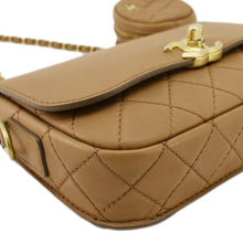 Load image into Gallery viewer, CHANEL Multi Pouching Flap With Coin Purse Quilted Calfskin Leather Crossbody Bag Brown
