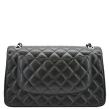 Load image into Gallery viewer, CHANEL Jumbo Double Flap Quilted Caviar back look
