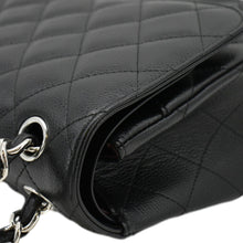 Load image into Gallery viewer, CHANEL Jumbo Double Flap Quilted Caviar Leather Shoulder Bag Black
