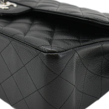 Load image into Gallery viewer, CHANEL Jumbo Double Flap Quilted Caviar Leather Shoulder Bag Black
