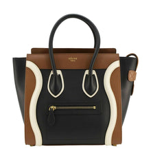 Load image into Gallery viewer, CELINE Luggage Smooth Leather Shoulder Bag Tricolor
