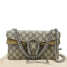 Load image into Gallery viewer, GUCCI Dionysus Small GG Supreme Shoulder Bag Beige front side
