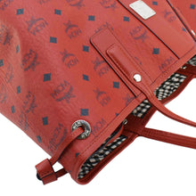 Load image into Gallery viewer, MCM Reversible Liz Large Visetos Canvas Shopper Tote Bag  Red
