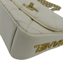 Load image into Gallery viewer, CHANEL Side Note Flap Quilted Leather Crossbody Bag Off White
