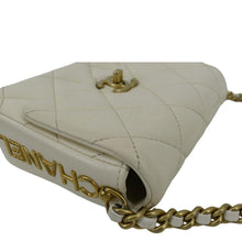 Load image into Gallery viewer, CHANEL Side Note Flap Quilted Leather Crossbody Bag Off White
