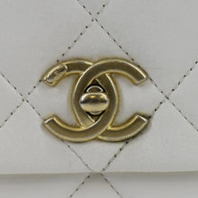 Load image into Gallery viewer, CHANEL Side Note Flap Quilted Leather Crossbody Bag Off White
