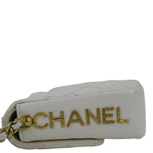 Load image into Gallery viewer, CHANEL Side Note Flap Quilted Leather Crossbody Bag Off White
