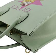 Load image into Gallery viewer, GUCCI Bananya Print Small Leather Tote Bag Green 659983
