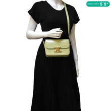 Load image into Gallery viewer, CELINE Teen Triomphe Leather Shoulder Bag Almond Green
