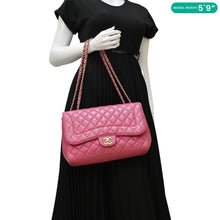 Load image into Gallery viewer, CHANEL Mademoiselle Chic Flap Leather Shoulder Bag Pink dummy look
