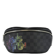 Load image into Gallery viewer, LOUIS VUITTON Rainbow Logo Discovery Damier Graphite BumBag Black
