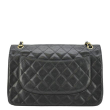 Load image into Gallery viewer, CHANEL Classic Jumbo Double Flap Quilted Caviar Leather Shoulder Bag Black
