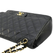 Load image into Gallery viewer, CHANEL Classic Jumbo Double Flap Quilted Caviar Leather Shoulder Bag Black
