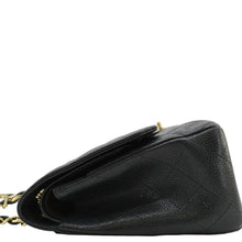 Load image into Gallery viewer, CHANEL Classic Jumbo Double Flap Quilted Caviar Leather Shoulder Bag Black
