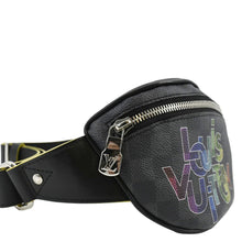 Load image into Gallery viewer, LOUIS VUITTON Rainbow Logo Discovery Damier Graphite BumBag Black
