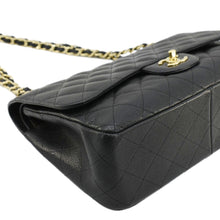 Load image into Gallery viewer, CHANEL Classic Jumbo Double Flap Quilted Caviar Leather Shoulder Bag Black
