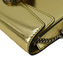 Load image into Gallery viewer, GUCCI Dionysus Super Mini Metallic Leather Crossbody Bag Gold 476432
