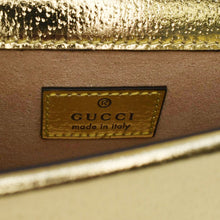 Load image into Gallery viewer, GUCCI Dionysus Super Mini Metallic Leather Crossbody Bag Gold 476432
