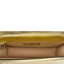 Load image into Gallery viewer, GUCCI Dionysus Super Mini Metallic Leather Crossbody Bag Gold 476432
