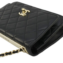 Load image into Gallery viewer, CHANEL Trendy CC Lambskin Leather Wallet On Chain Crossbody Bag Black
