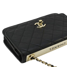 Load image into Gallery viewer, CHANEL Trendy CC Lambskin Leather Wallet On Chain Crossbody Bag Black
