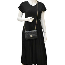 Load image into Gallery viewer, CHANEL Trendy CC Lambskin Leather Wallet On Chain Crossbody Bag Black
