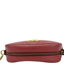 Load image into Gallery viewer, GUCCI GG Marmont Small Matelasse Chevron Leather Crossbody Camera Bag Red 447632
