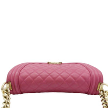 Load image into Gallery viewer, CHANEL Medium Boy Flap Quilted Leather Shoulder Bag Pink
