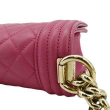 Load image into Gallery viewer, CHANEL Medium Boy Flap Quilted Leather Shoulder Bag Pink
