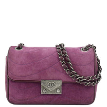 Load image into Gallery viewer, CHANEL Pagoda Flap Suede Leather Shoulder Bag Purple
