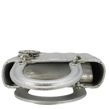 Load image into Gallery viewer, CHRISTIAN DIOR Lady Dior Lambskin Leather Shoulder Bag Metallic Silver
