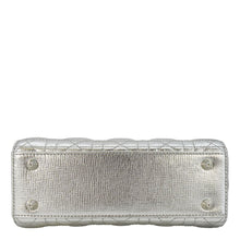 Load image into Gallery viewer, CHRISTIAN DIOR Lady Dior Lambskin Leather Shoulder Bag Metallic Silver
