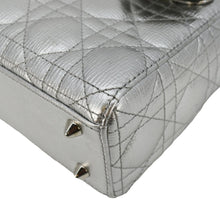 Load image into Gallery viewer, CHRISTIAN DIOR Lady Dior Lambskin Leather Shoulder Bag Metallic Silver
