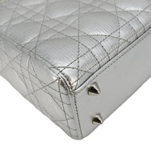 Load image into Gallery viewer, CHRISTIAN DIOR Lady Dior Lambskin Leather Shoulder Bag Metallic Silver
